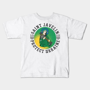 Saint Javelin protect Ukraine Kids T-Shirt
